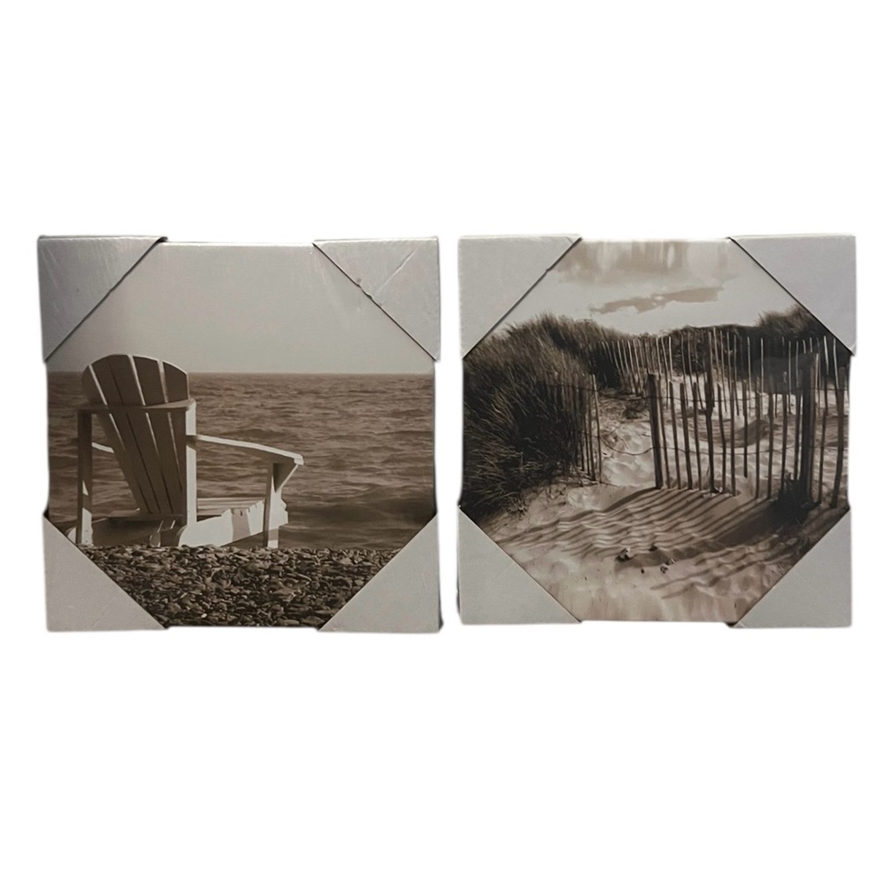 Beach Scene Canvas Wall Art Set